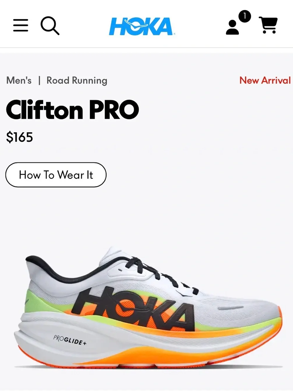 Hoka Clifton PRO Men's Running Shoe - Men’s 10.5D